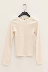 BASERANGE COTTON SEAMLESS LONG-SLEEVE TOP SEAILS OFF WHITE